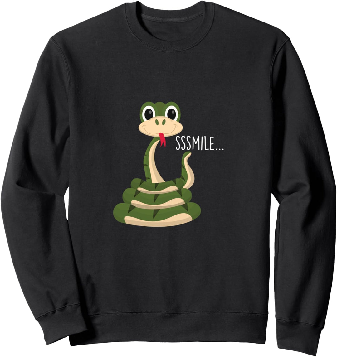 Süsse Schlange Echse Reptilie Python Lächeln Snake Geschenk Sweatshirt