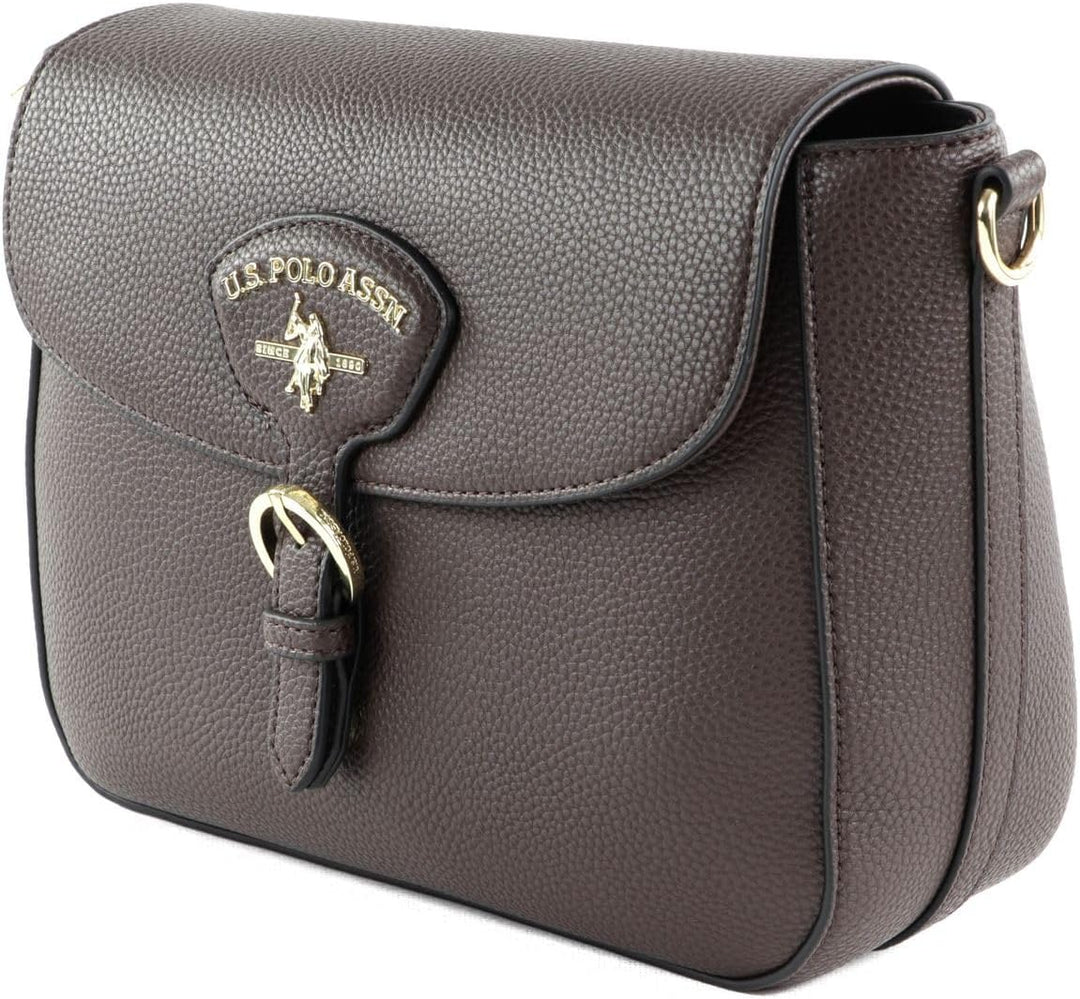 U.S. POLO ASSN. Stanford Flap Crossbody Bag Dark Brown