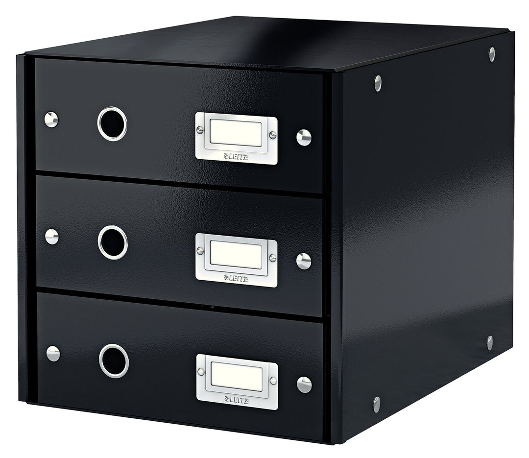 Leitz Click & Store Schubladenset, 3 Schubladen, A4, schwarz, 60480095 3 Schubladen Schwarz, 3 Schub
