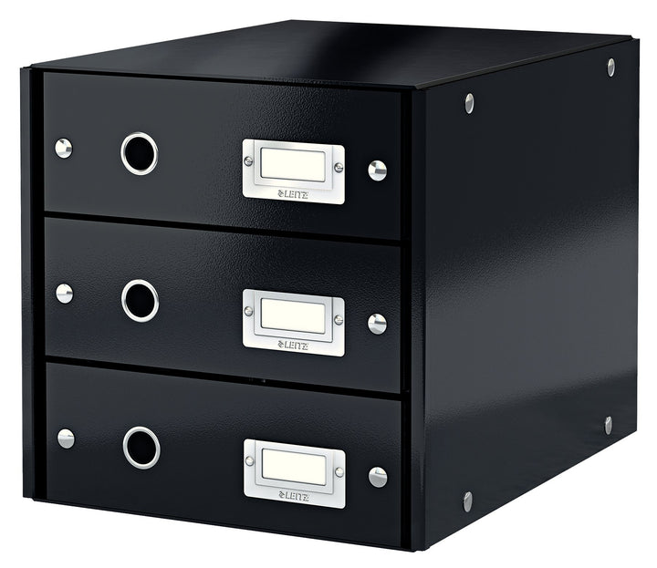 Leitz Click & Store Schubladenset, 3 Schubladen, A4, schwarz, 60480095 3 Schubladen Schwarz, 3 Schub