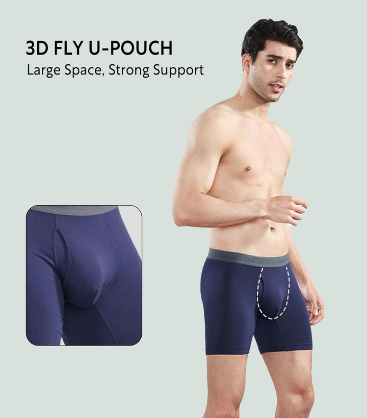 DAVID ARCHY 3/4er Pack Boxershorts, Weich, Hautfreundlich und Luftdurchlässig, Unterwäsche mit Beute
