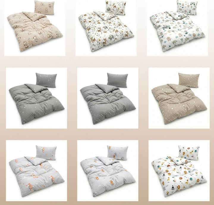 Totsy Baby Handmade Kinderbettdecken 100 x 135 cm - Kinderbettdecke Set mit Kissen Kinderdecke mit K