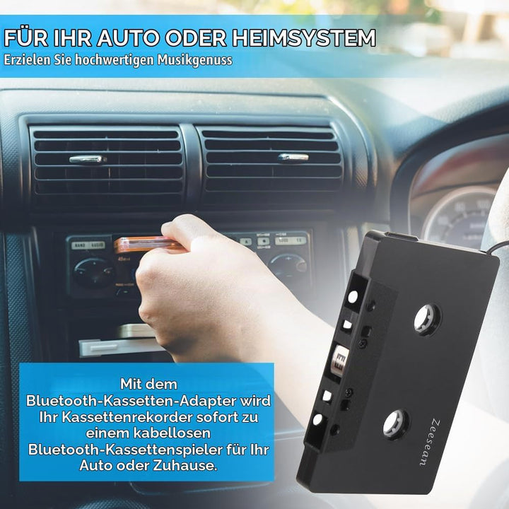 Editbar Bluetooth 5.0 Audio Kassetten, Aux Bluetooth Adapter Auto, Kassette Bluetooth Adapter Auto,