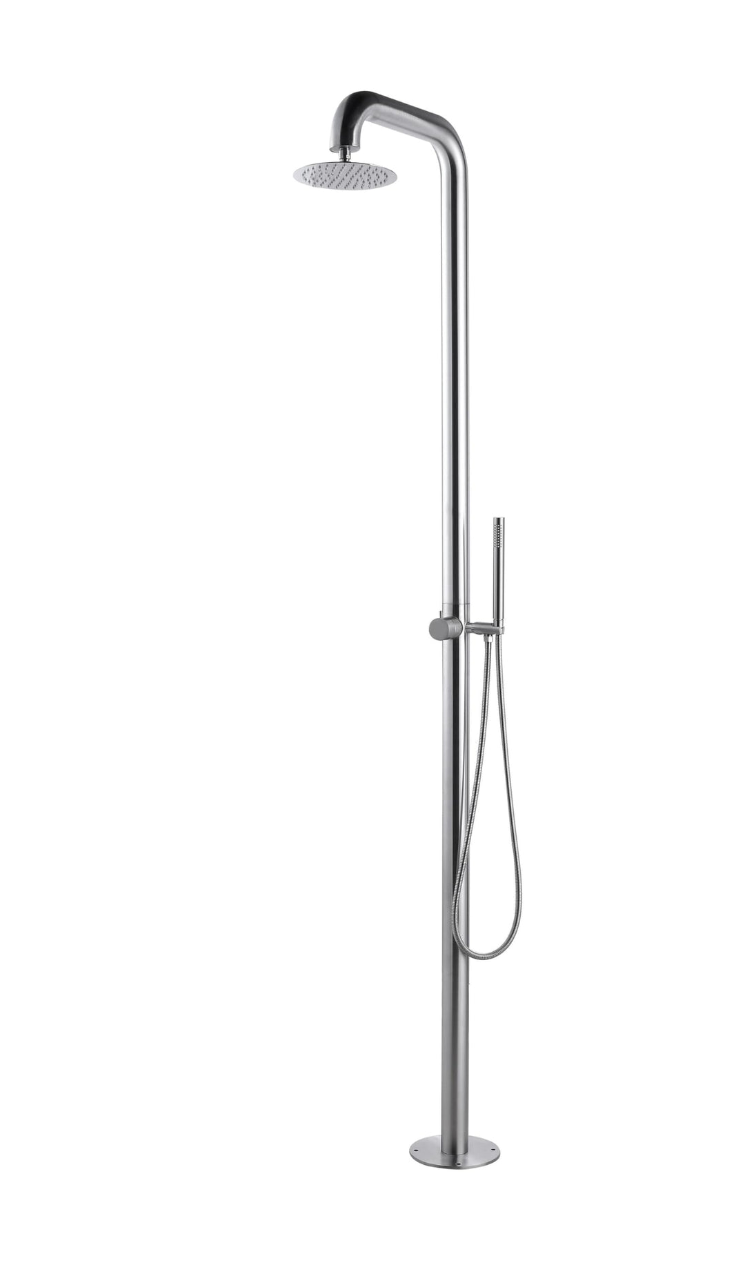 Edelstahl Gartendusche Premium Sensation 220 cm Outdoor Dusche mit Regenduschkopf Ø20 cm &amp; Handbraus