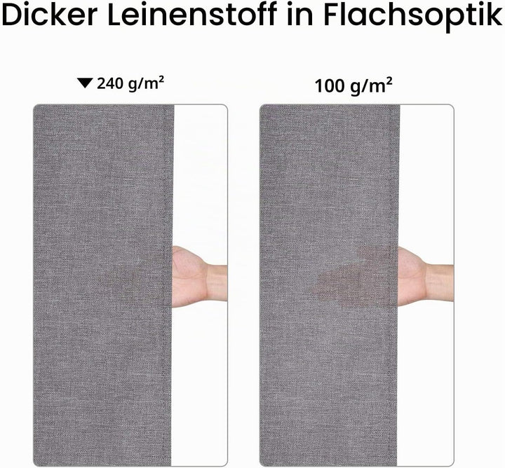 LinTimes Hotel Luxus Flachs Leinen wie 240GSM Schwergewicht extra breiter Stoff Duschvorhang für Bad