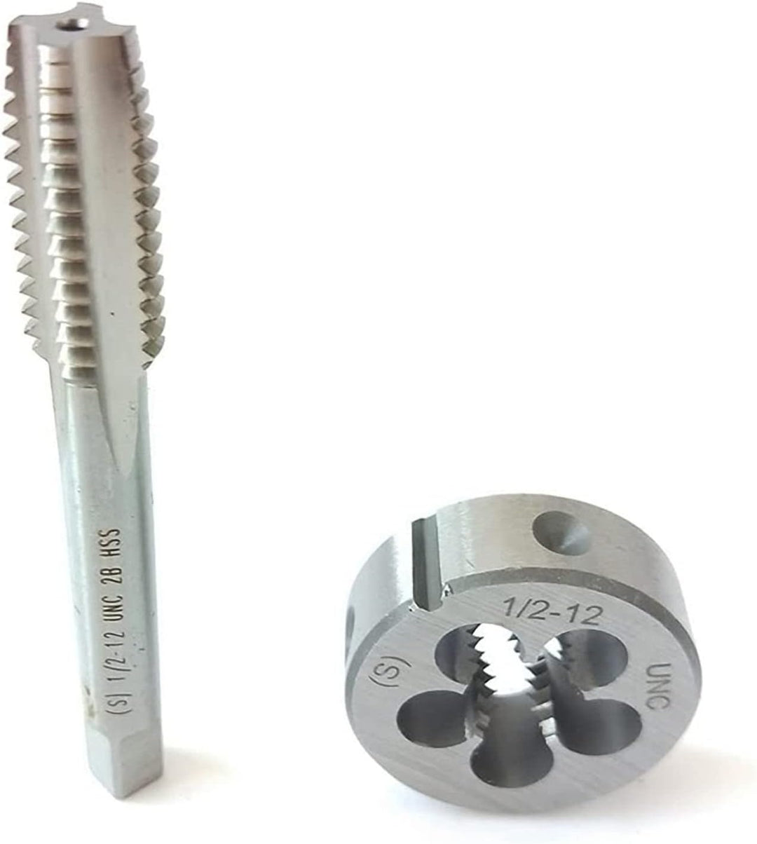 HUAZHICHUN 1 Stück 1/2-12 Gewindebohrer + 1 Stück 1/2-12 Gewindeschneider HSS Gewindeschneidsatz Rec