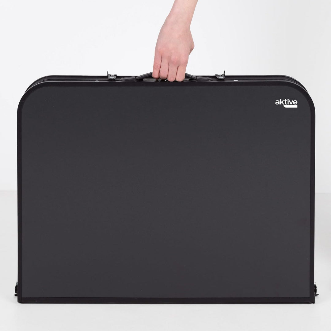 AKTIVE Klapptisch, Schwarz, 120x60x60/70 cm, Höhenverstellbar, Anti-Rutsch-Stopper, Tragkraft 30 kg,