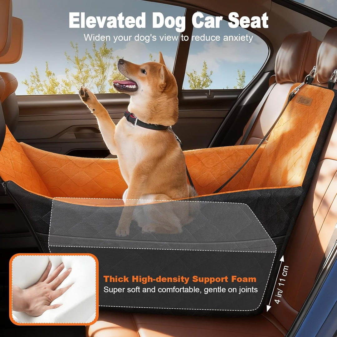 Erhöhter Hundesitz fürs Auto, Hunde Autositz für kleine & mittlere Hunde bis 16 kg, Abnehmbar & Wasc