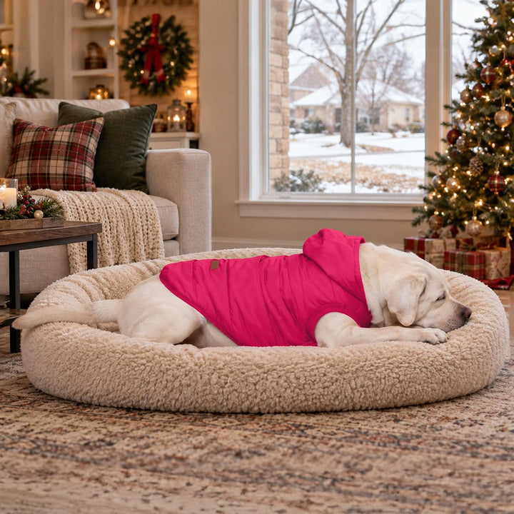 Hunde-Kapuzenpullover mit Fleece-Futter, extra warm, Grösse S, Rosa, Small (Pack of 1) rose