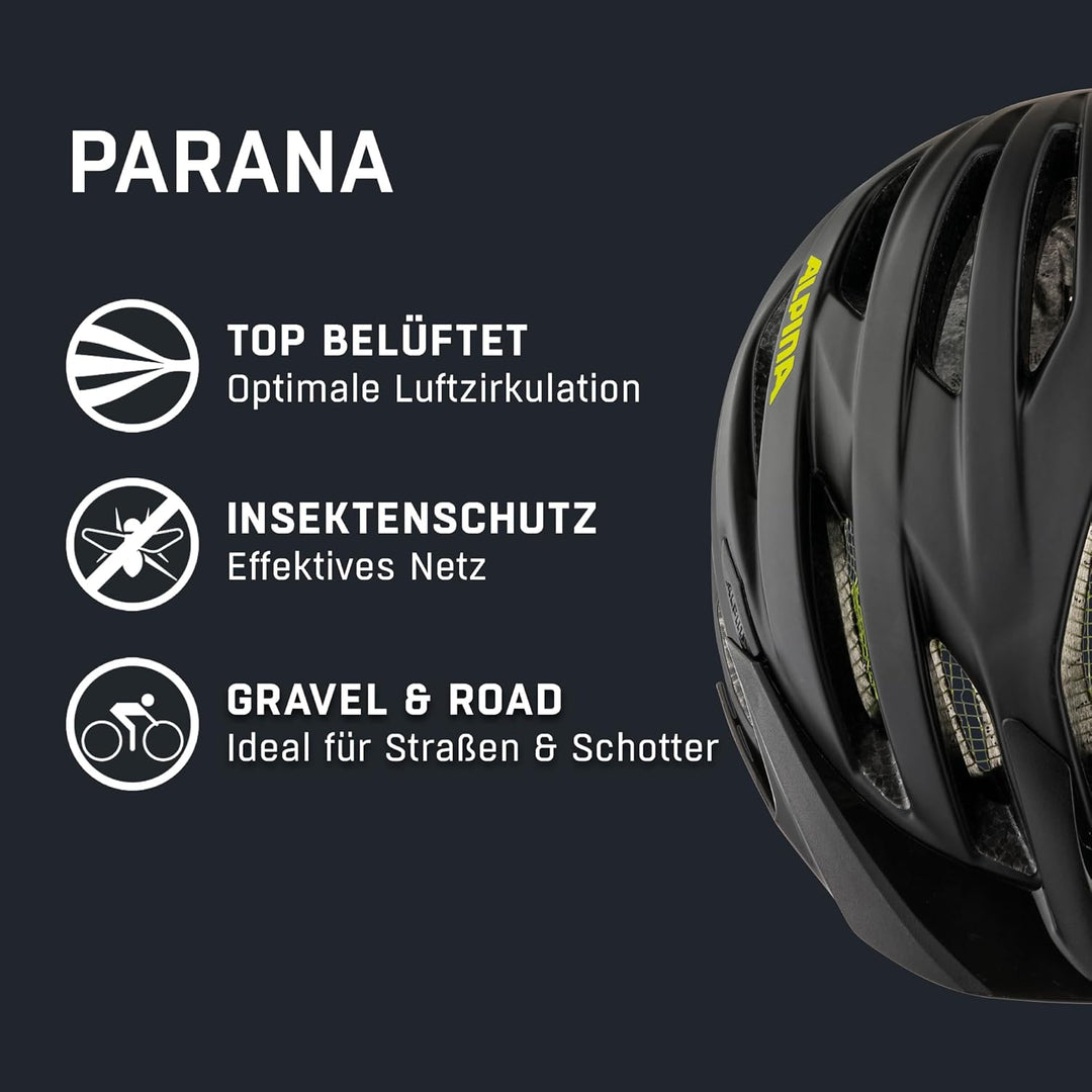 ALPINA PARANA - Leichter, Individuell Anpassbarer Touren Fahrradhelm Mit Fliegennetz Für Erwachsene