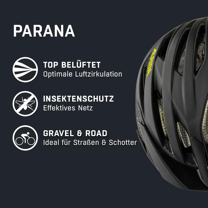 ALPINA PARANA - Leichter, Individuell Anpassbarer Touren Fahrradhelm Mit Fliegennetz Für Erwachsene