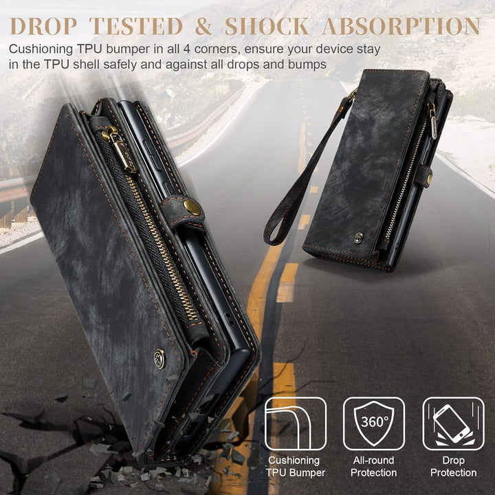 UFinetech 2-in-1 Luxus Samsung Galaxy Note 20 Hülle Case Tasche Magnetische Gute Flip Kartenfach Ket