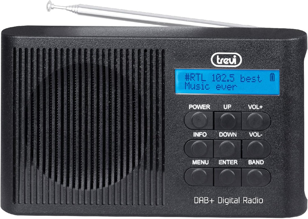 Trevi DAB 7F91 R Tragbares DAB/DAB+ und FM Radio mit Speicherstationen, Uhr mit 2 programmierbaren W