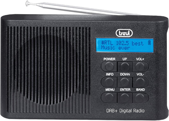 Trevi DAB 7F91 R Tragbares DAB/DAB+ und FM Radio mit Speicherstationen, Uhr mit 2 programmierbaren W