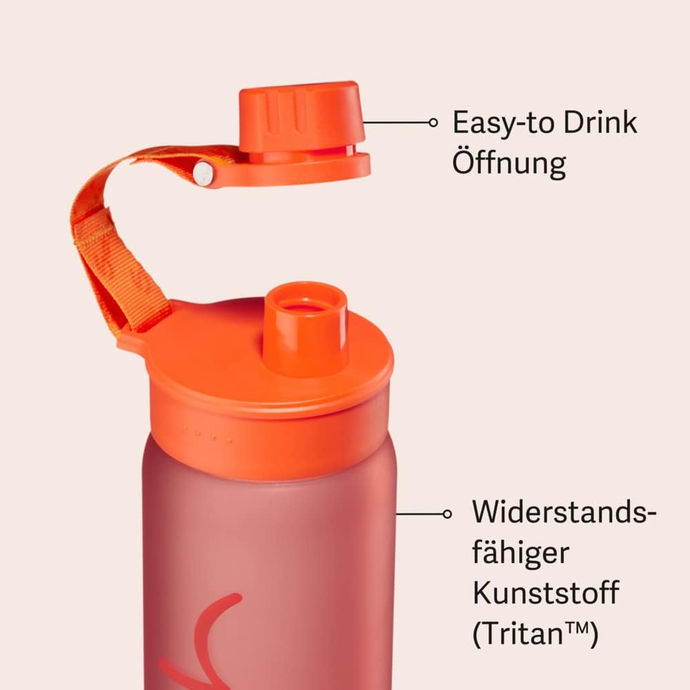 Satch Sport Trinkflasche BPA frei 650 ml, Auslaufsicher und Kohlensäure geeignet, für Sport- und Erf
