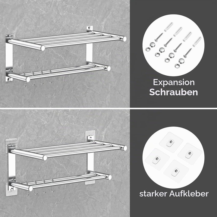 Dehnbare 17-30 Zoll Handtuchstange für Badezimmer Küche Handtuchhalter Geschirrtücher Aufhänger SUS3
