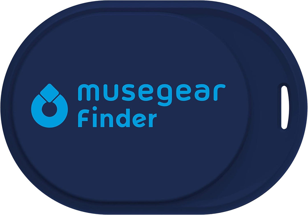 musegear Schlüsselfinder Mini mit Bluetooth App I Keyfinder laut für Handy in dunkelblau I Für iOS &