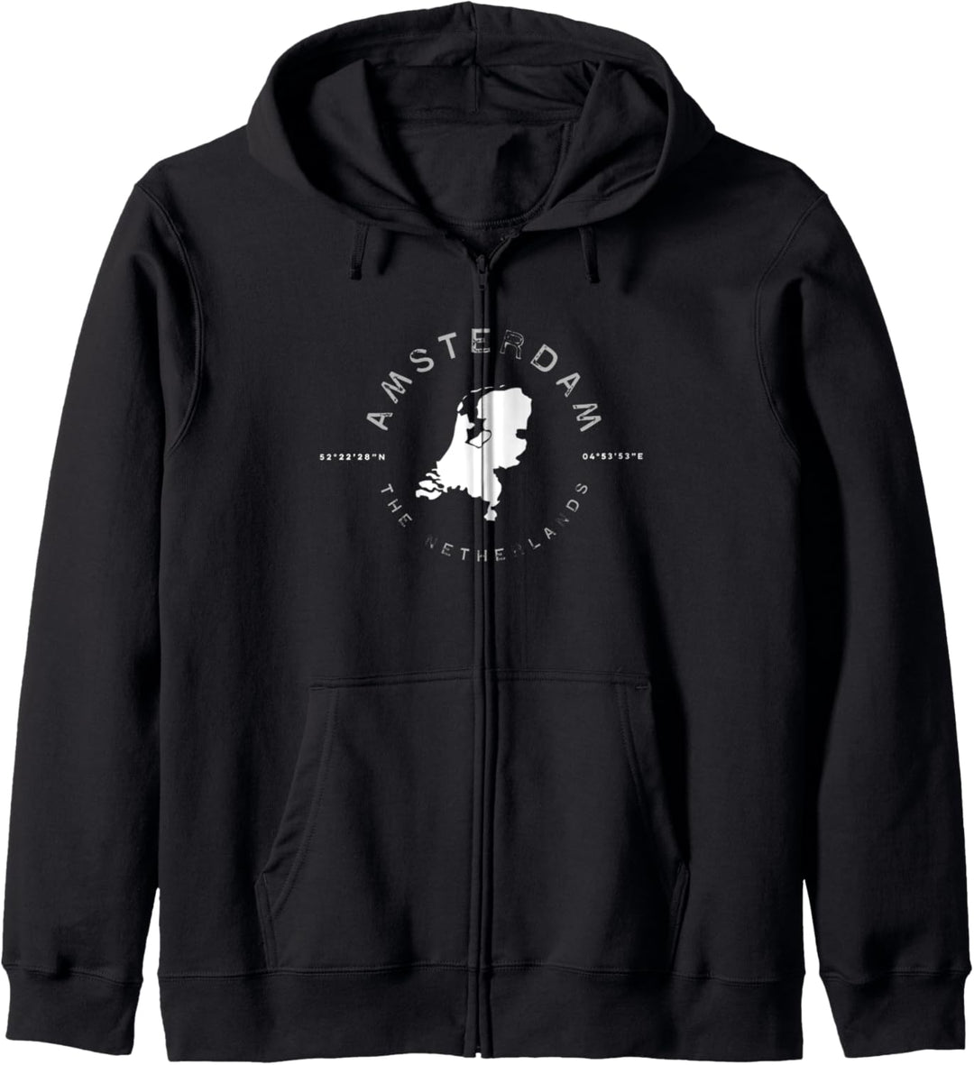 Amsterdam Netherlands Weinlese Retro Kapuzenjacke