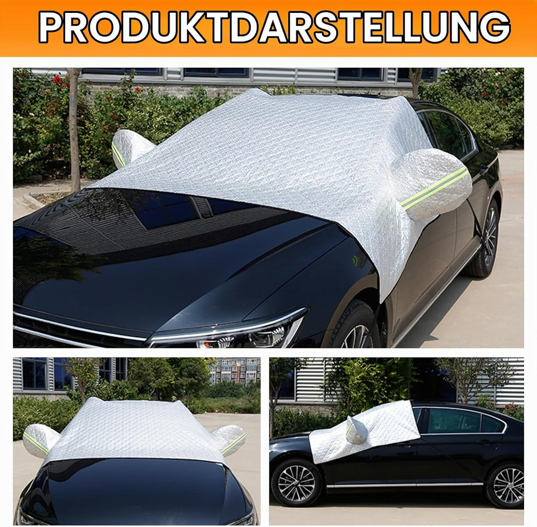 Frontscheibenabdeckung für Smart Fortwo 2006-2025, Windschutzscheibe Abdeckung Verdickte mit Riemen