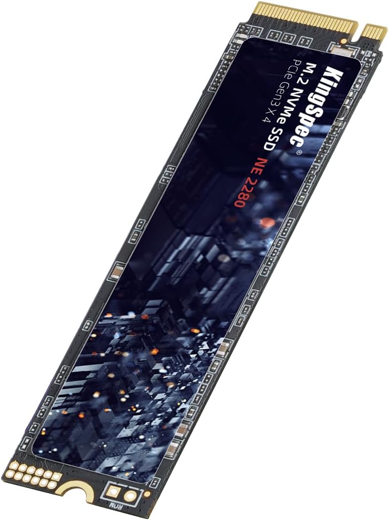 KingSpec SSD 256GB, M.2 NVMe Gen3x4 SSD 2280 - Bis zu 2400MB/s, Internes Solid State Drive mit 3D NA