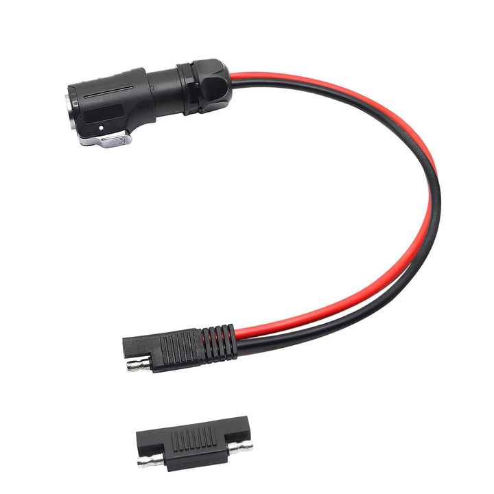 GINTOOYUN SAE auf LP-20 Kabeladapter, wasserdicht, 10 AWG, 2-polig, industrieller Rundstecker auf SA