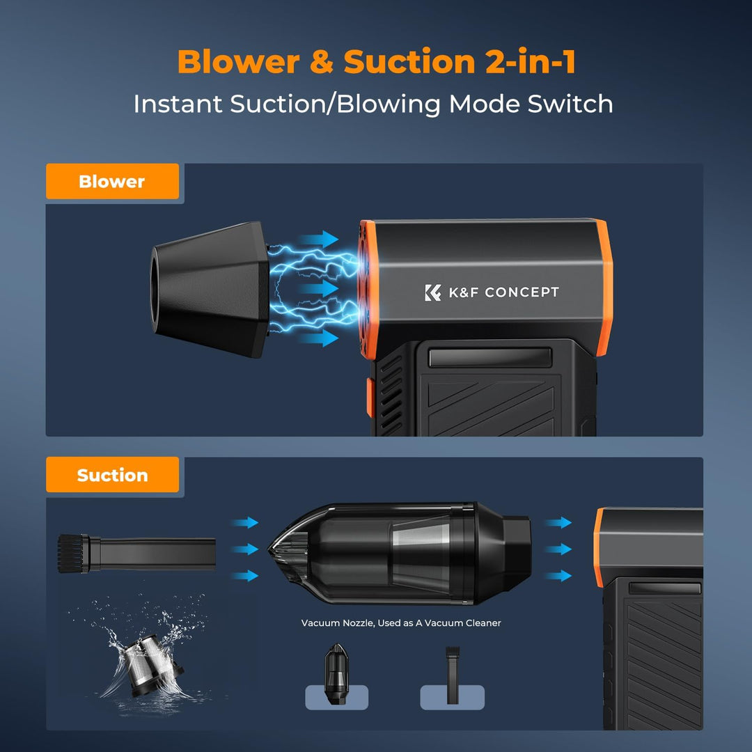 K&amp;F CONCEPT BS500M 2 in 1 Magnetischer Elektrische Staubgebläse &amp; Staubsauger 300000RPM Air Duster 2