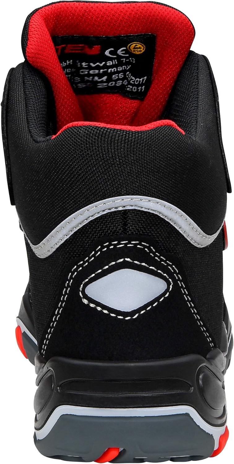 ELTEN Sicherheitsschuhe Sander ESD S3, Herren, Sportlich, Leicht, Schwarz, Kunststoffkappe Unisex Si