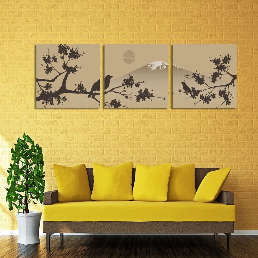 Feeby. Leinwandbild, Bilder, Wand Bild - 3 Teile - Panoramabild, Wandbilder, Kunstdruck 120x40 cm, B