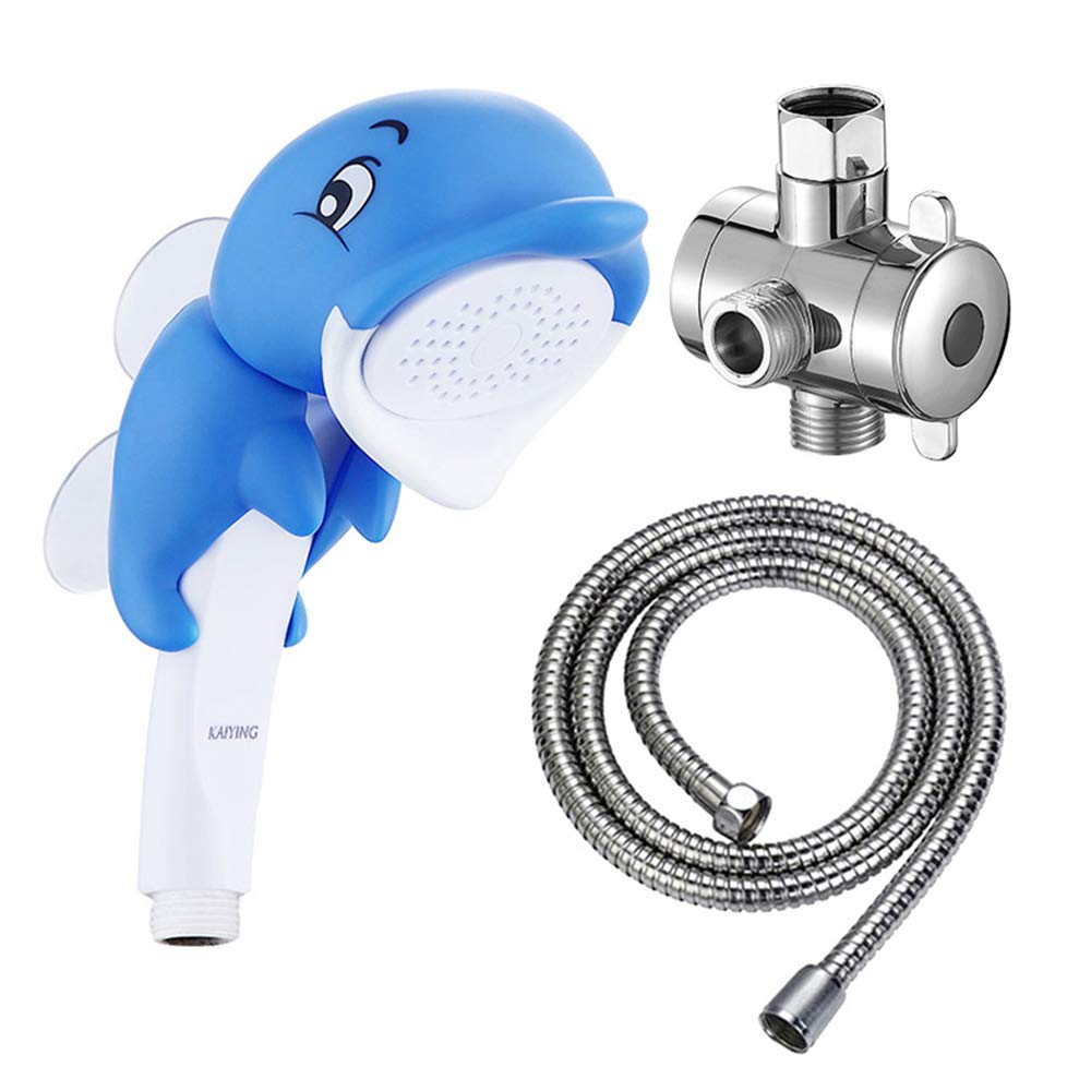 KAIYING Delphin Kinderdusche, Handduschkopf für Kleinkinder, Baby Duschaufsatz, Duschköpfe Badezubeh