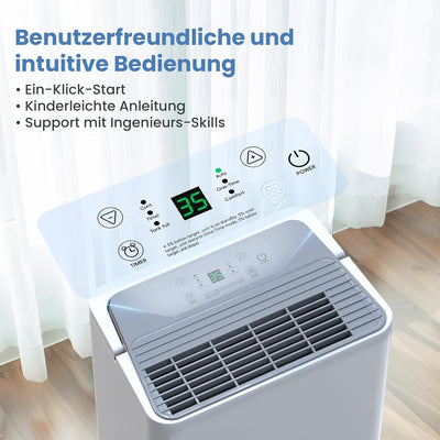 Newentor Bdpt. 12L Luftentfeuchter Elektrisch Keller 35dB, Entfeuchter Elektrisch Keller mit Ablaufs