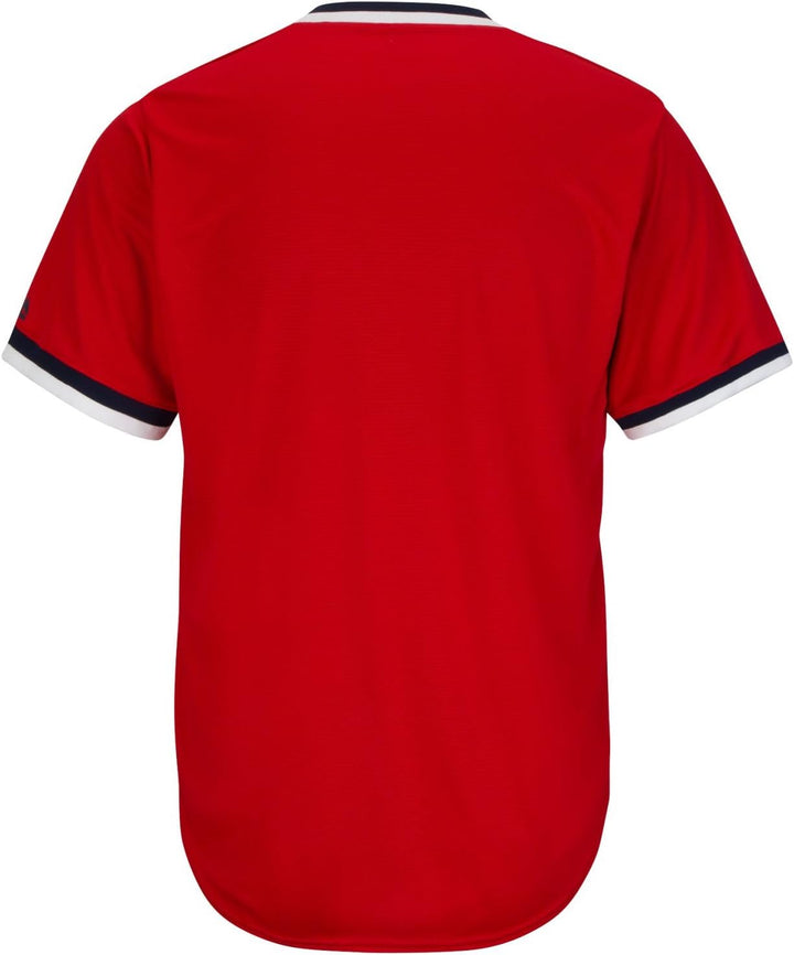 Majestic Athletic MLB Cleveland Indians Cooperstown Cool Base Jersey L Rot, L Rot