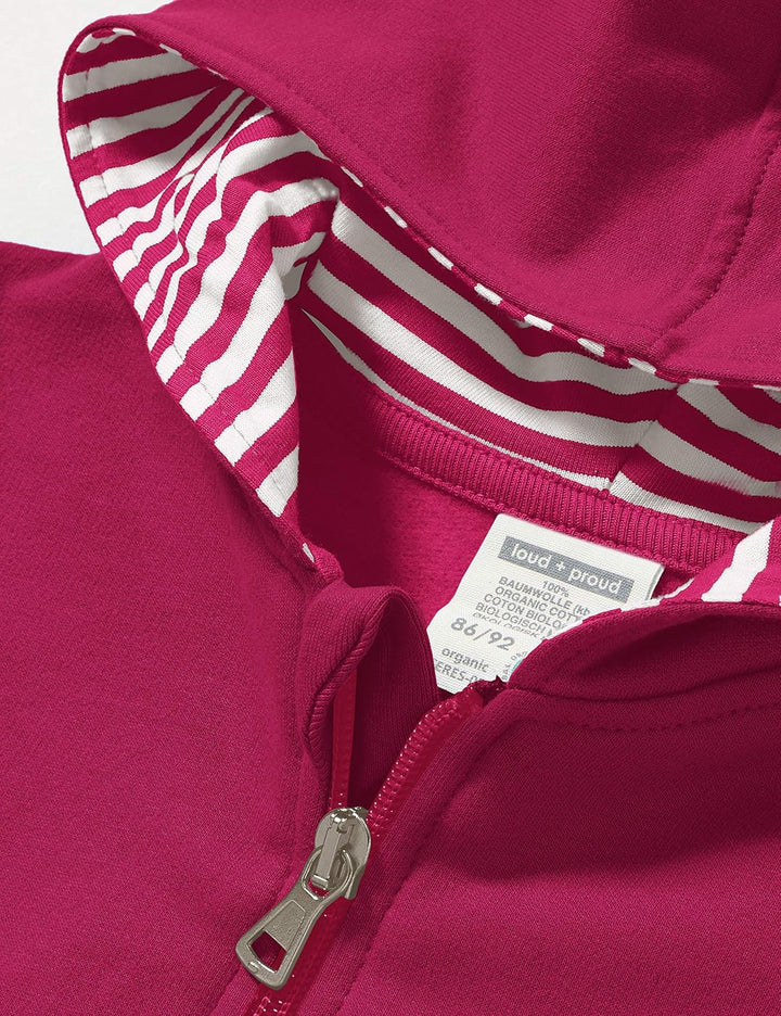 loud + proud Unisex Kinder Kapuzenjacke, GOTS Zertifiziert Jacke, Orchid