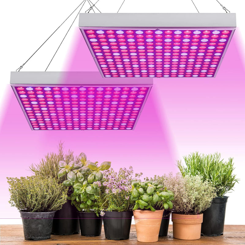 Lospitch 2X45W LED Pflanzenlampe, 225 Rot&Blau LEDs Grow Lampe, Vollspektrum Pflanzenlicht für Hydro