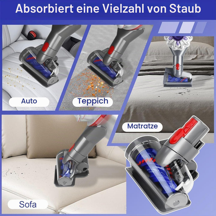 Mini Elektrobürste Haardüse kompatibel mit Dyson V7 V8 V10 V11 V15, Anti Verwicklungs Aufsatz Ersatz