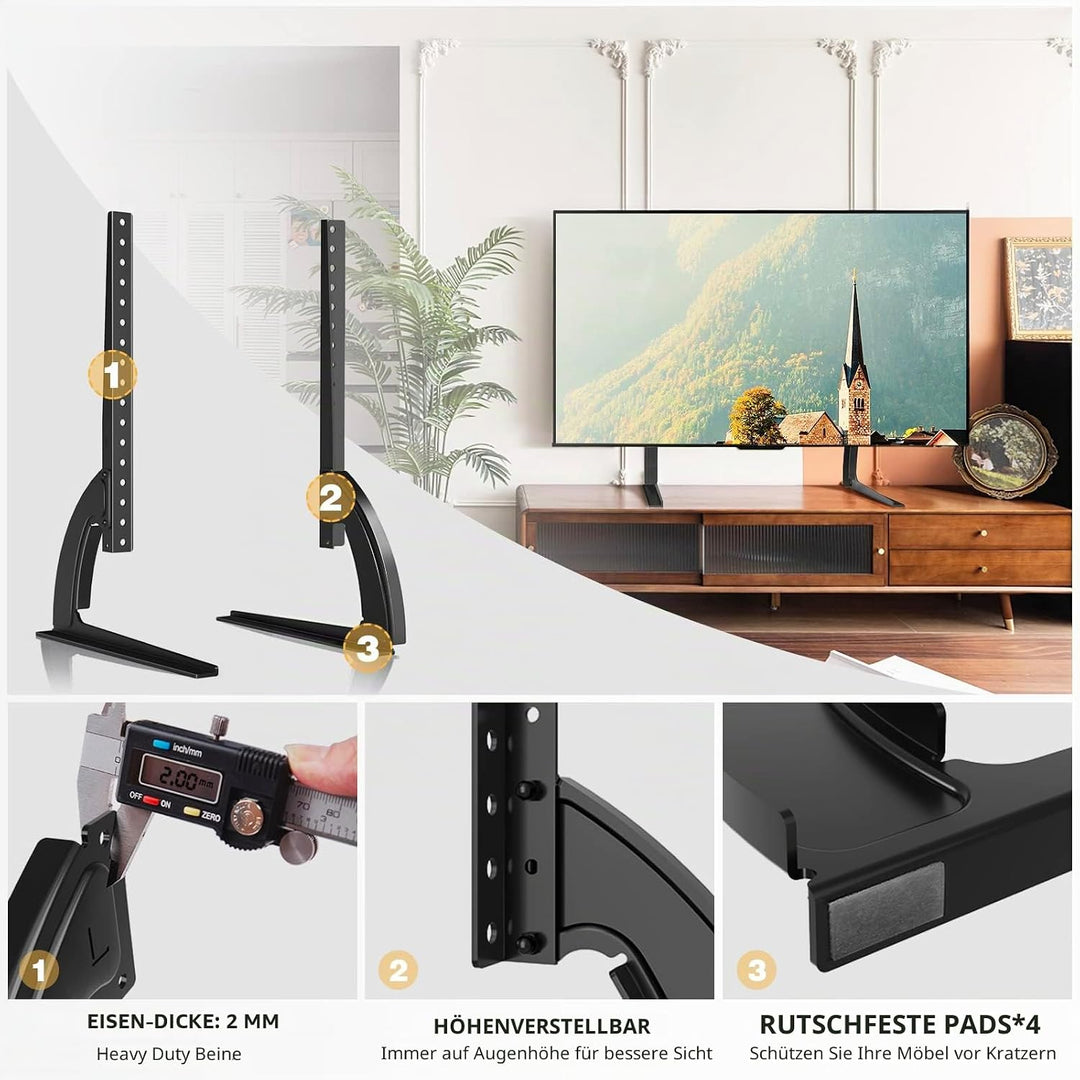 TV Standfuss Fernseher Standfüsse Beine, RFIVER Universal Fernseh Fuss Füsse, TV Standfuesse Ständer