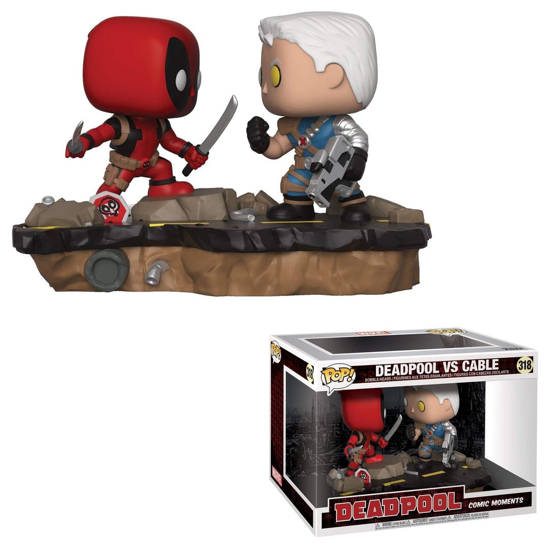 Funko POP! Bobble 2-Pack: Marvel: Movie Moments: Deadpool Vs Cable - Vinyl-Sammelfigur - Geschenkide