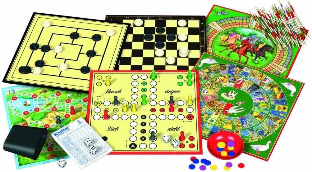 Schmidt Spiele 49147 Spielesammlung, mit über 100 Spielmöglichkeiten 2 Spieler Single, Single