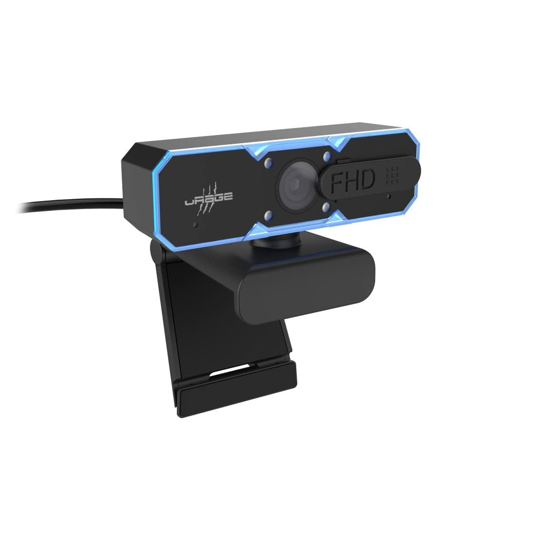 uRage Streaming-Webcam Rec 900 FHD, hochauflösende Full-HD-Qualität, mit integriertem Mikrofon, in s