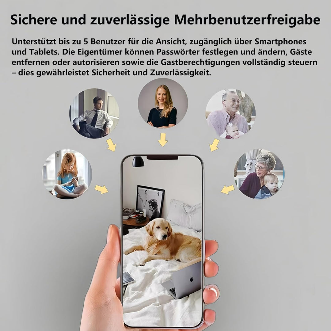 Mini-Kamera, WLAN-Überwachungskamera für Innen- und Aussenbereich, Sicherheitsüberwachungskamera mit