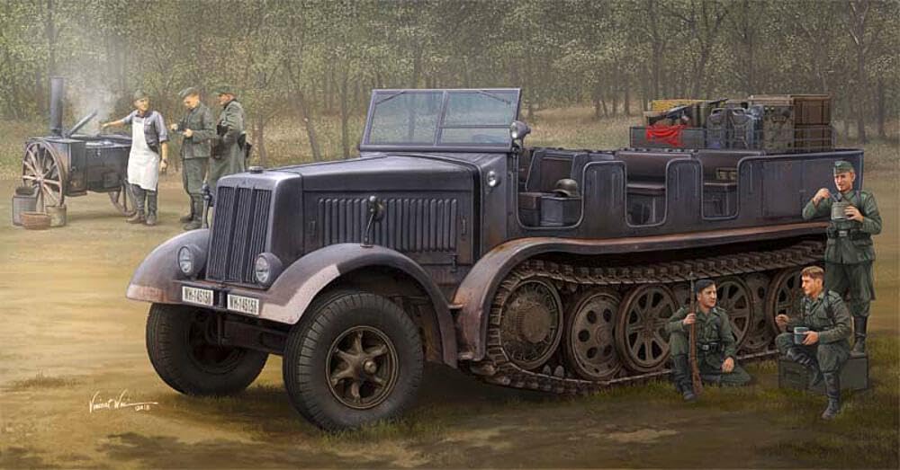 Trumpeter TRU09538 9538 Sd.Kfz.8(DB9) Half-Track Artillery Tractor Plastikmodellbausatz, Farbig