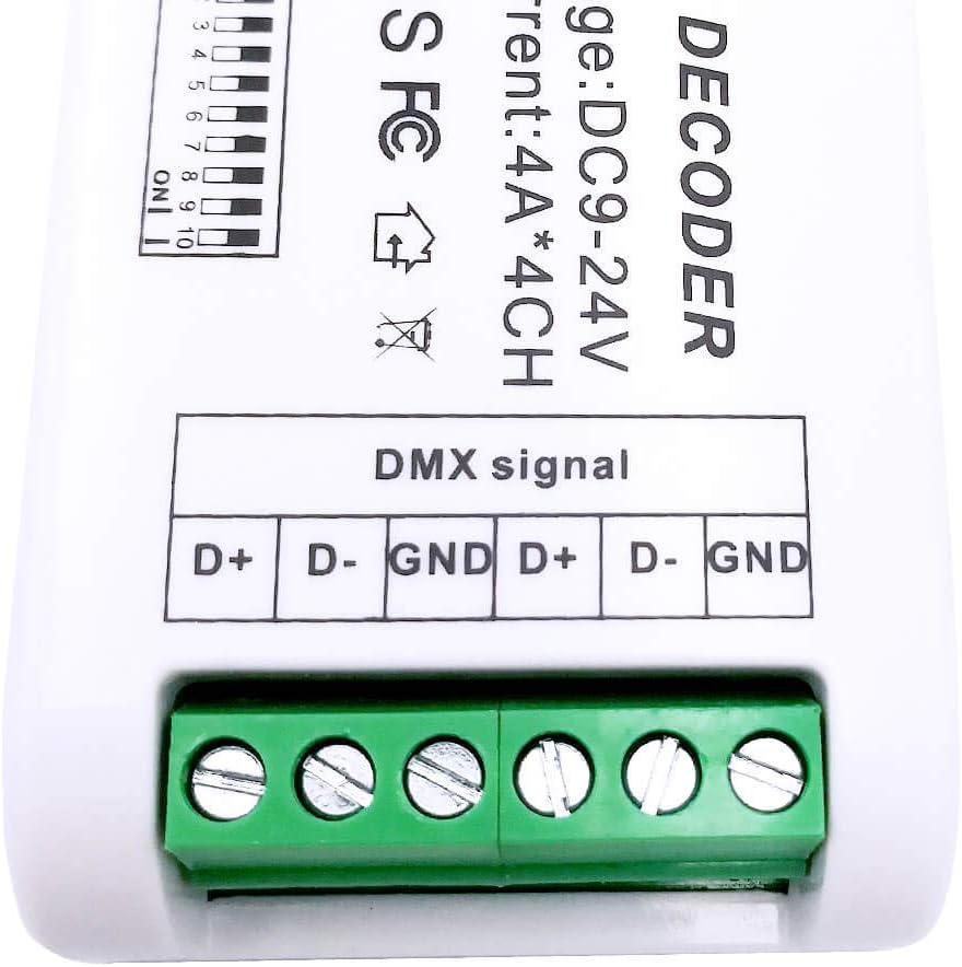 4 Kanal DMX Decoder,Mini16A RGB RGBW LED Strip Controller DMX 512 Decoder Dimmer Treiber für rgbw rg
