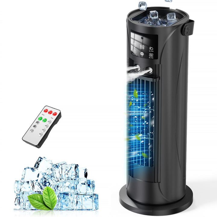 Mobile Klimaanlage – Mini Klimaanlage ohne Abluftschlauch mit Verdunstungskühlung, Timer-Funktion, 4