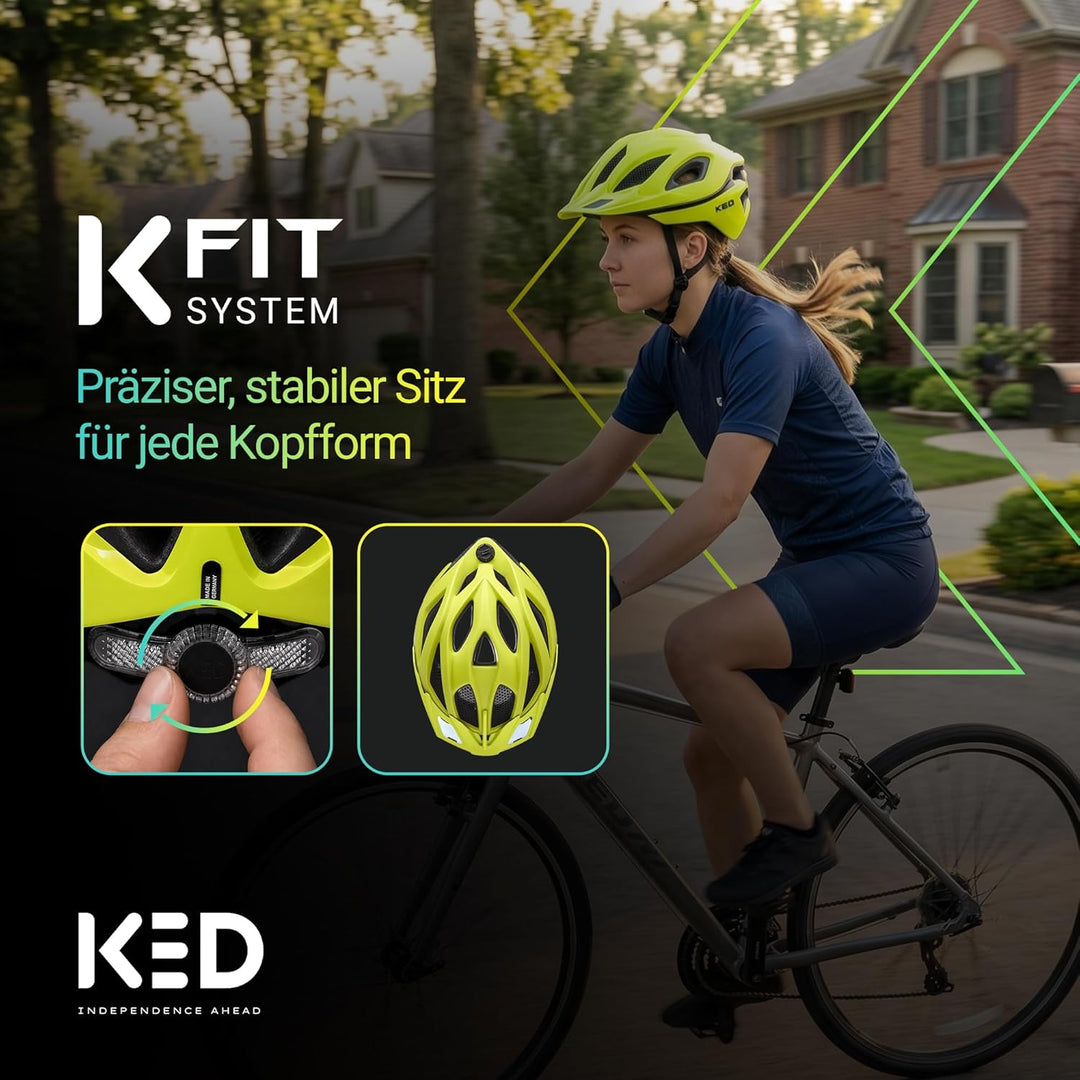 KED MTB Fahrradhelm SPIRI II Trend, gelb, L