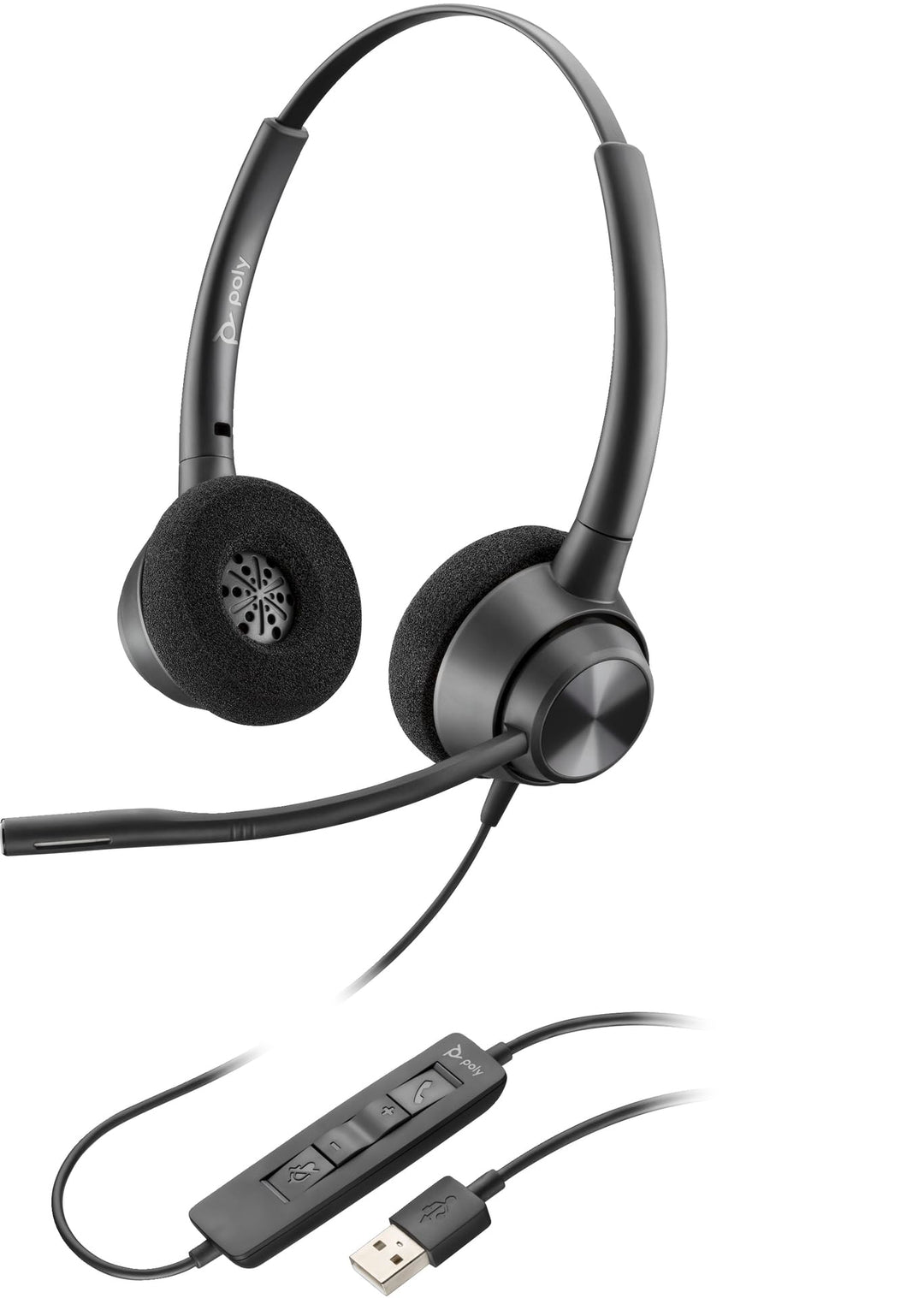 HP Poly EncorePro 310 300 series Headset On-Ear kabelgebunden USB-A Schwarz