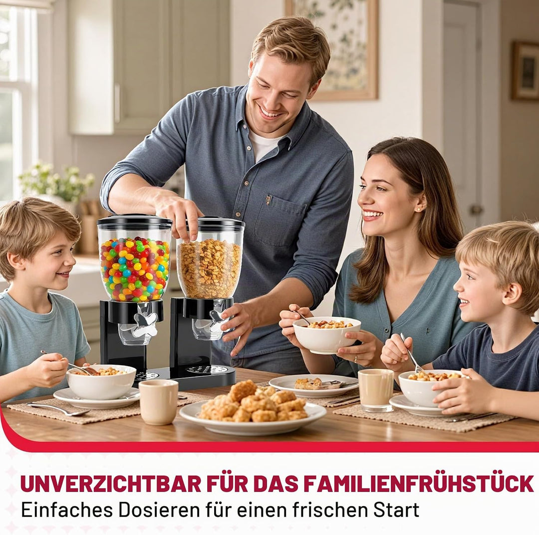 Sinceroduct Cereal Dispenser 2L 2er Pack, Luftdichter Müslispender für die Organisation des Küchenvo