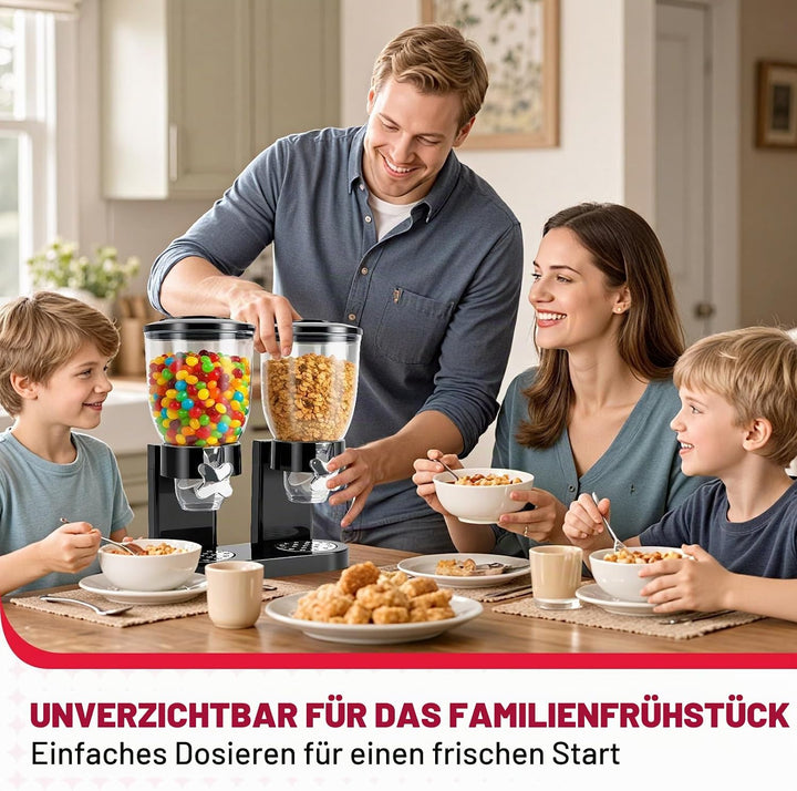 Sinceroduct Cereal Dispenser 2L 2er Pack, Luftdichter Müslispender für die Organisation des Küchenvo