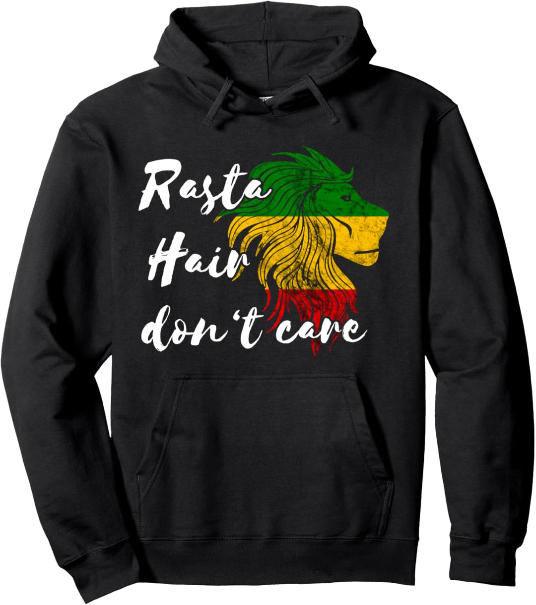 Rasta Hair Don't Care Reggae Haare Hippie Löwe Rastafari Pullover Hoodie