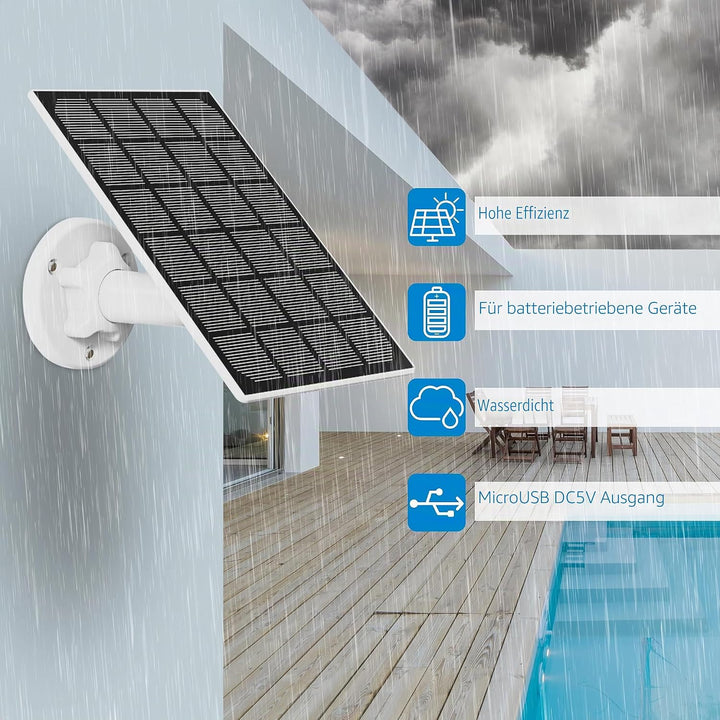 NIVIAN - Solarpanel für IP Überwachungskameras | Kompatibel mit Ezviz C3A und BC1C | Aussenbereich I