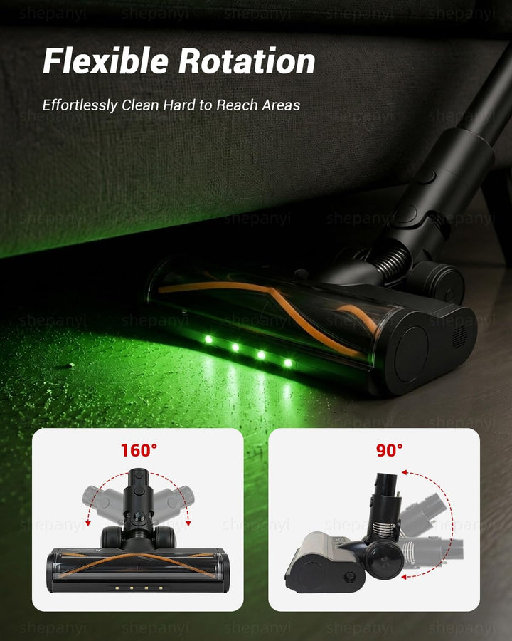 Grüner LED Light Bodenbürste Kompatibel für Dreame Z30 R20 T20 T30 R30 Z10,Z20 V12 V12Pro T20pro V11
