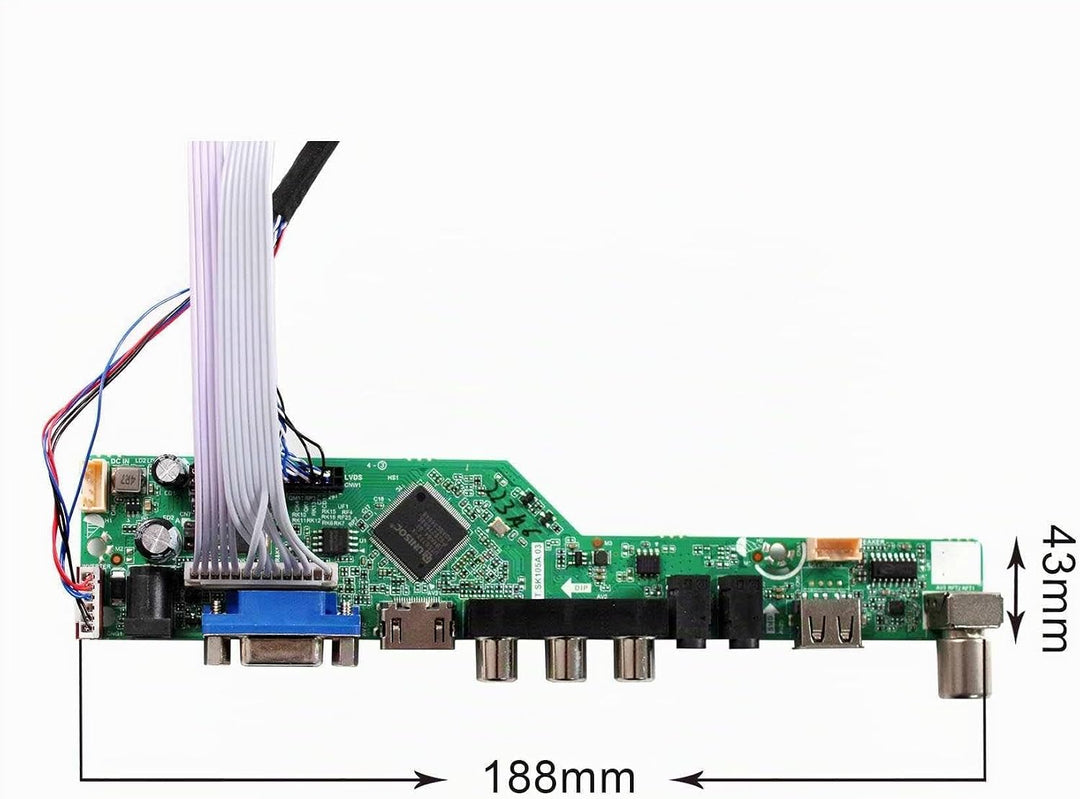 VSDISPLAY HD-MI VGA AV USB LVDs Controller Board 40pin 1für 15,6" 17,3" 920x1080 B156HW01 LP173WF1 H